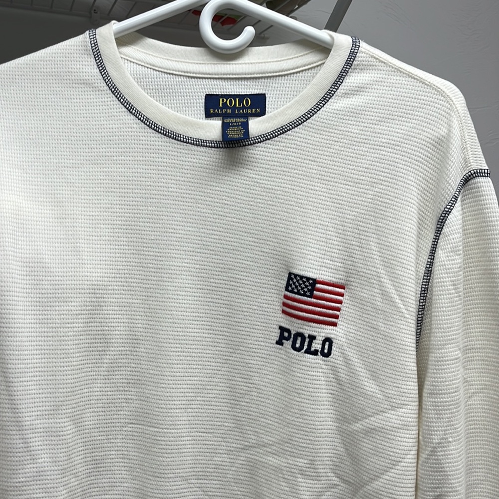 RALPH LAUREN POLO, ivory, NWT, mens long sleeve sleepshirt
